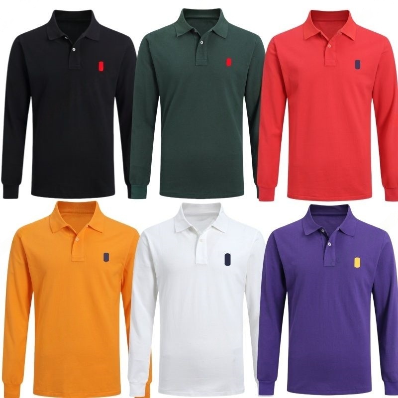 Long-sleeved polo shirt Designer mens polo shirt golf shirt horse America Embroidery womens letterT-shirts printing summer casual polos eu