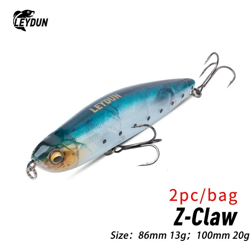 2pc ZClaw Floating Pencil Fishing Lures 100mm 20g Stickbait Topwater Surface Walk The Dog Hard Baits Wobblers For Bass Pike 250708
