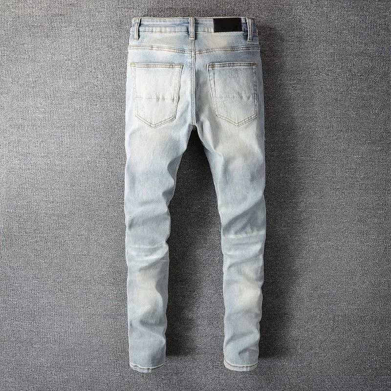 Spring and Autumn New Fashion Trend Hole Straight Leg Stretch Denim Jeans Mens Casual Loose Sport Vintage High Quality Jeans X250718