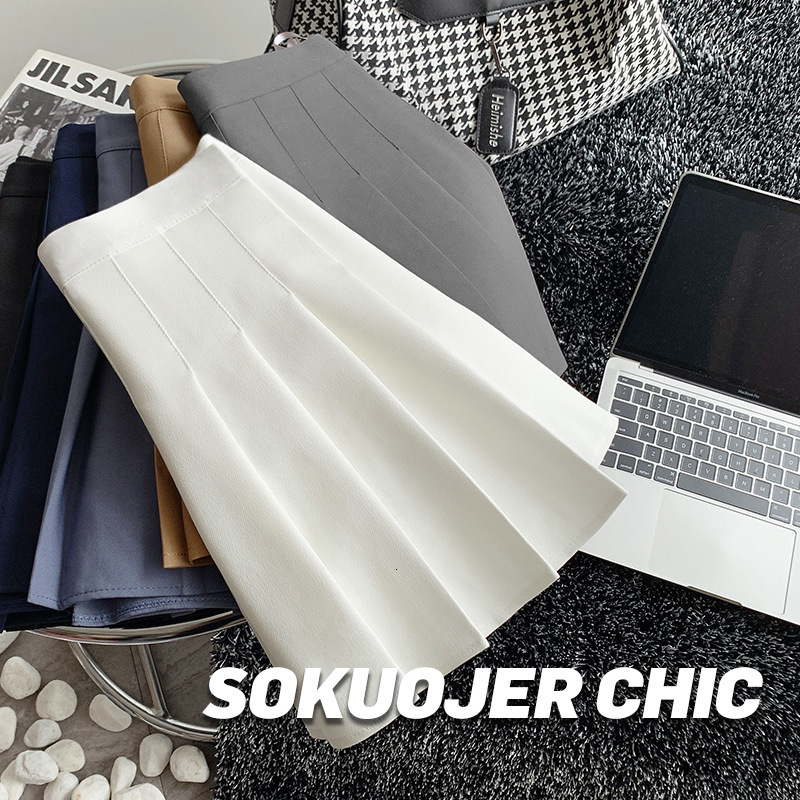 High-Quality Pleated for Women Summer A-Line High Waist Plus Size Student Anti-Exposure JK Short Skirt