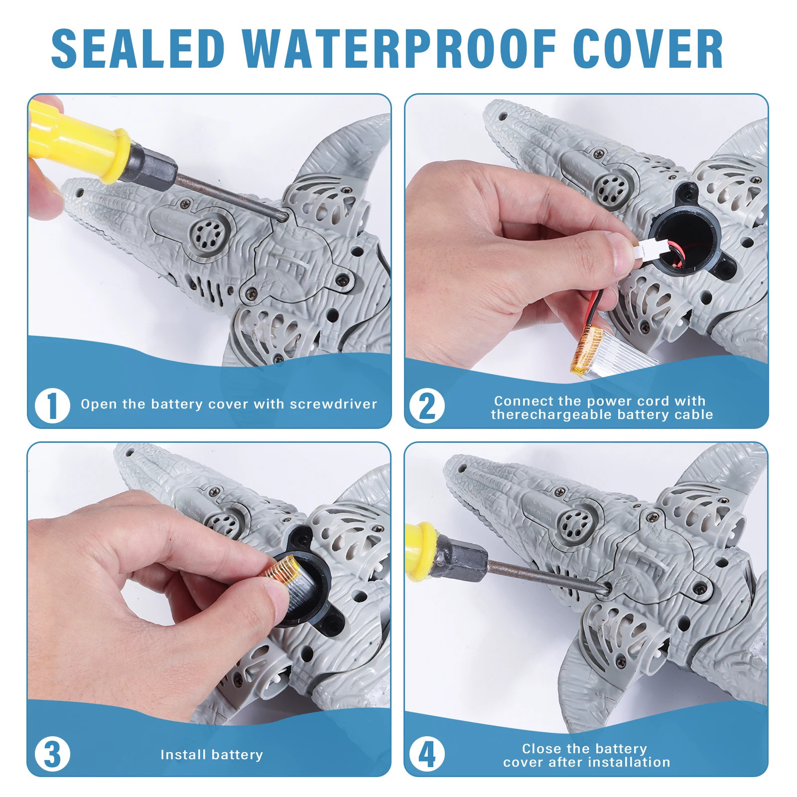 Kids Remote Control Mosasaurus Toy Rechargable RC Spray Dinosaur Model Electric Pool Toys Gift For Children Ages 4-12 250717