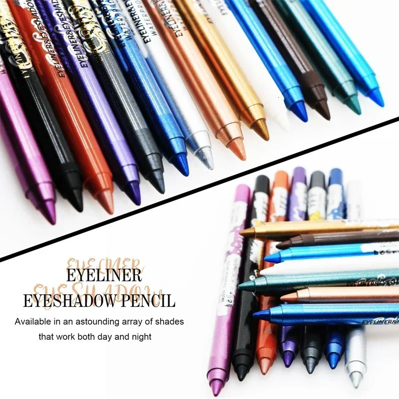 Colorful Long-lasting Eyeliner Pencil Waterproof Quick-dry No Blooming Blue Pink Eye Liner Pen Eyes Makeup Cosmetics Tools 250717