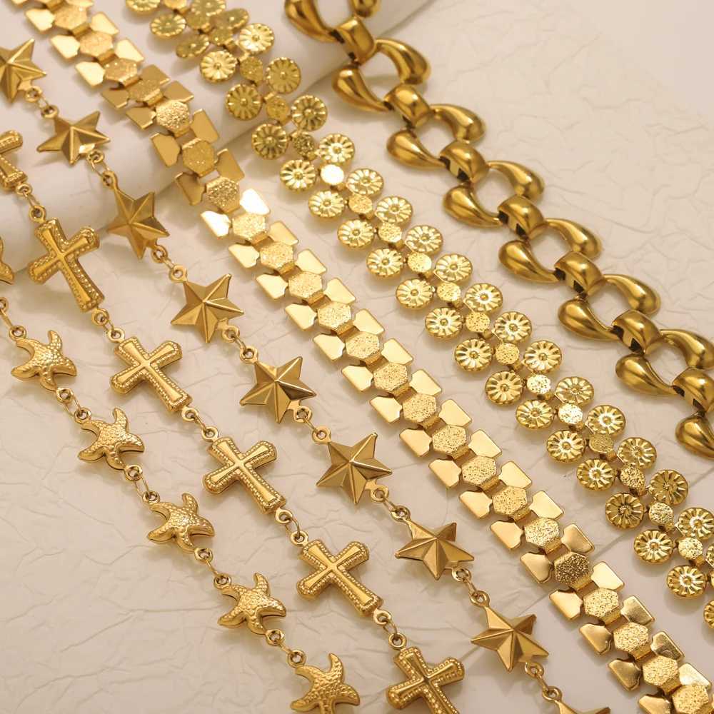 1M Stainless Steel Chains Ocean Starfish Shell Summer Chain for DIY Women Necklace Bracelet Hip Hop Punk Materials X250718