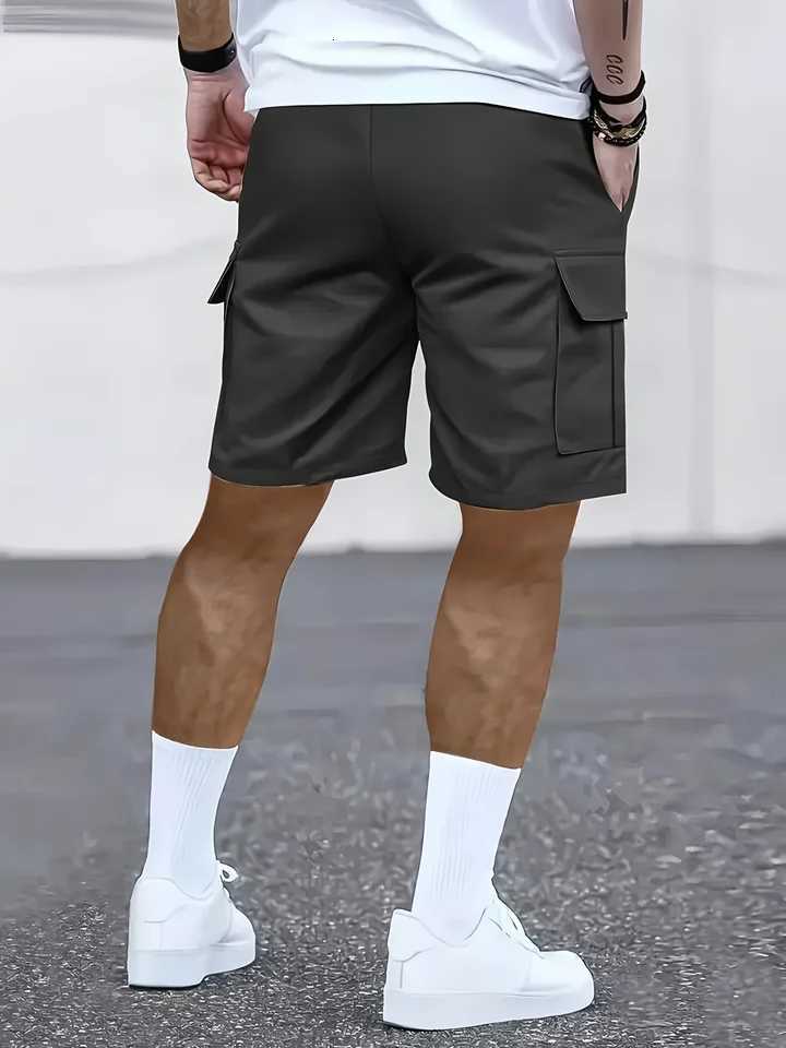 Mens work shorts; summer comfort; multi-pocket; outdoor leisure sport beach pants; elastic waistband Y2508141