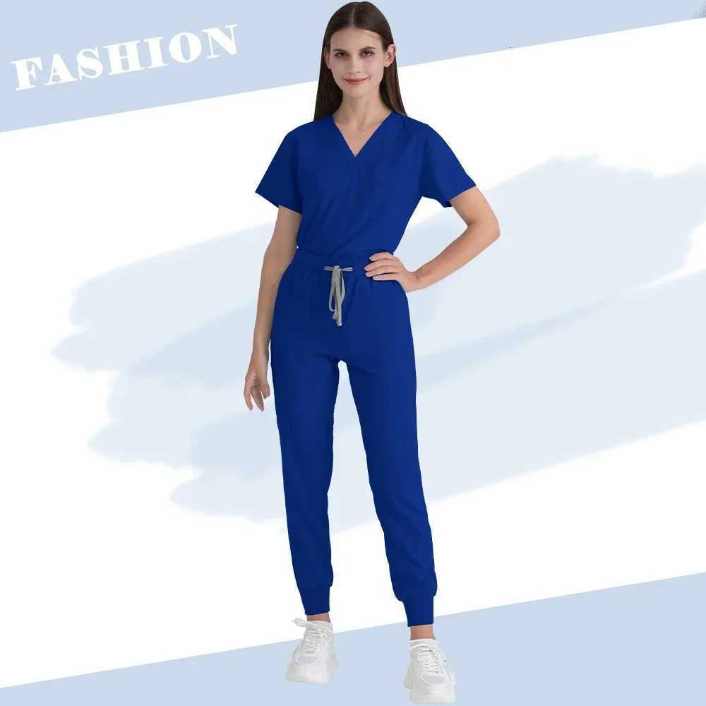 Slim Fit Medical Scrubs Uniform Women Scrub Sets Nursing Accessories Hospital Surgery Gowns Dental Clinic Beauty Salon Workwear Z250718