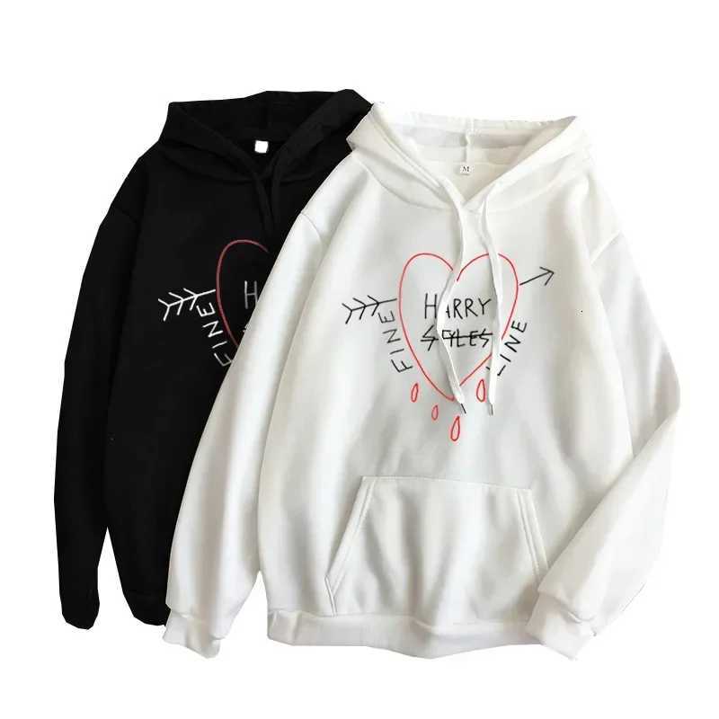 Happy Fine Line Print Treat People Kindness Fashionable Hooded Womens Sweatshirt Thick Style Other Collar Hooded XJ250717