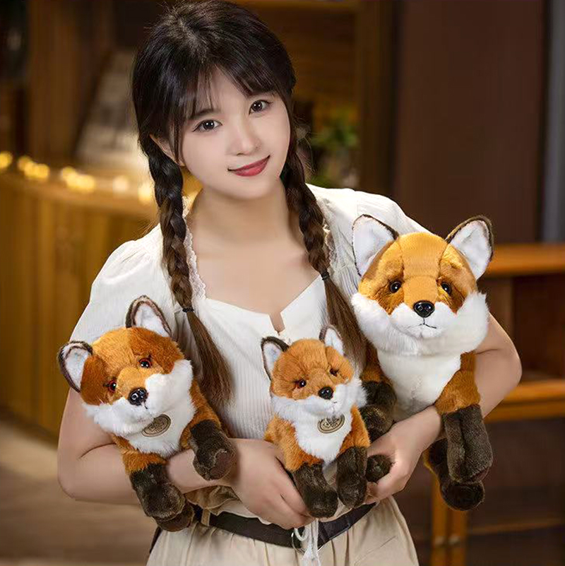 Factory direct sales of fox plush toys, plush toys, animal home decorations