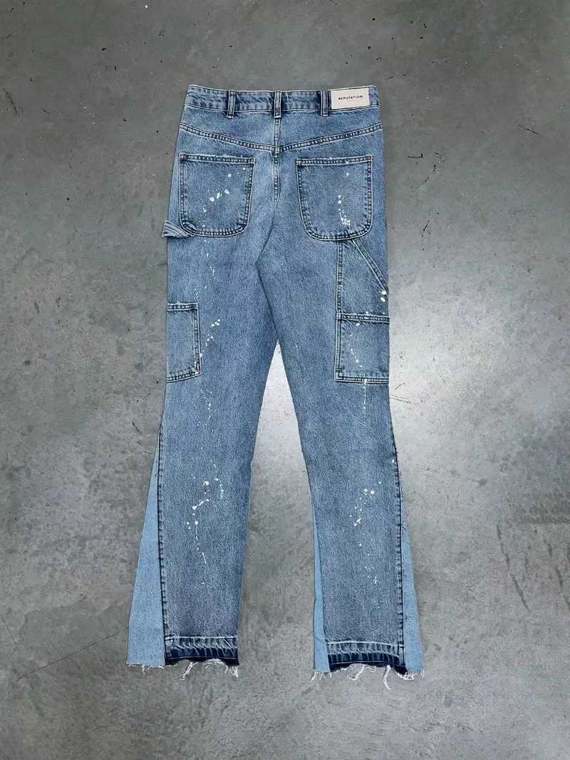 Punk High Street Raw Edge Micro-Trumpet Skinny Jeans Men Y2k Pants 2024 New Biker Rock Style Low-Rise Stretch Floor Length Pants X250718