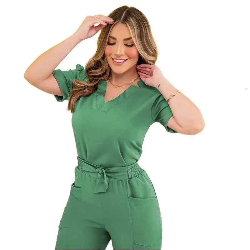 Surgical Uniforms Woman Nursing Enfermeria Sets Top Pant Articles Medical Uniform Scrub Clinical Beauty Salon Spa hospital Suits Z250718