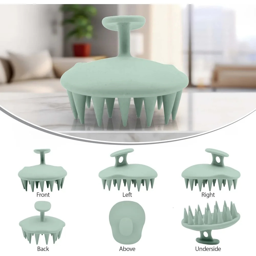 Scalp massage silicone scalp scrubber and exfoliator for dandruff and scalp brush for wet and dry hair 250716