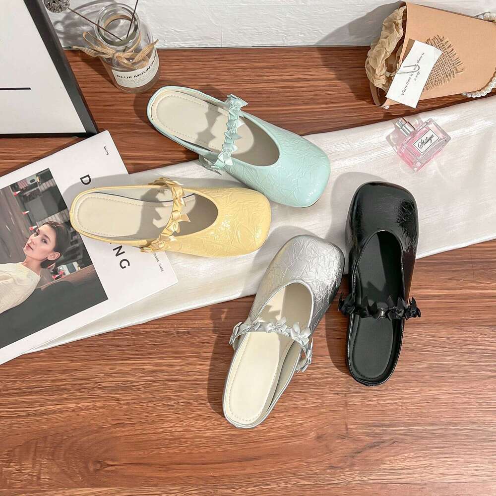 2025 Summer New Fairy Style Thick-Soled Women's Fashion Casual Mules Slip-On Lazy Shoes