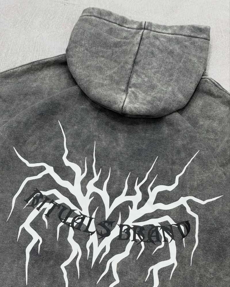 Hip-hop Retro Washed Men Clothing Hoodies Gothic Punk Streetwear Pullovers Fashionable New Casual Printed Loose Sweatshirts X250718