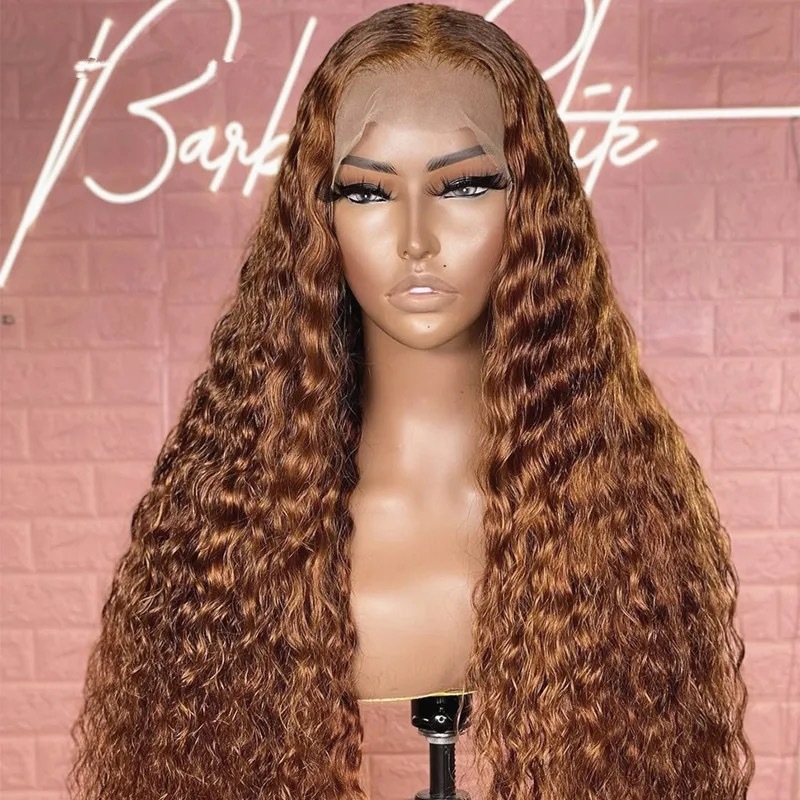 13x6 Deep Wave Lace Front Wig Lace Front Wig for Women Women's Center-parted Tiny Curls Long Curly Wig