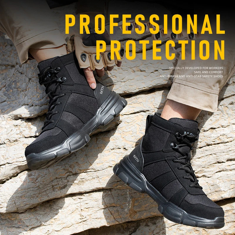 Indestructible Safety Boots Men Mens Tactical Shoes Lightweight Non Slip Work Comfortable Protective Men 250717
