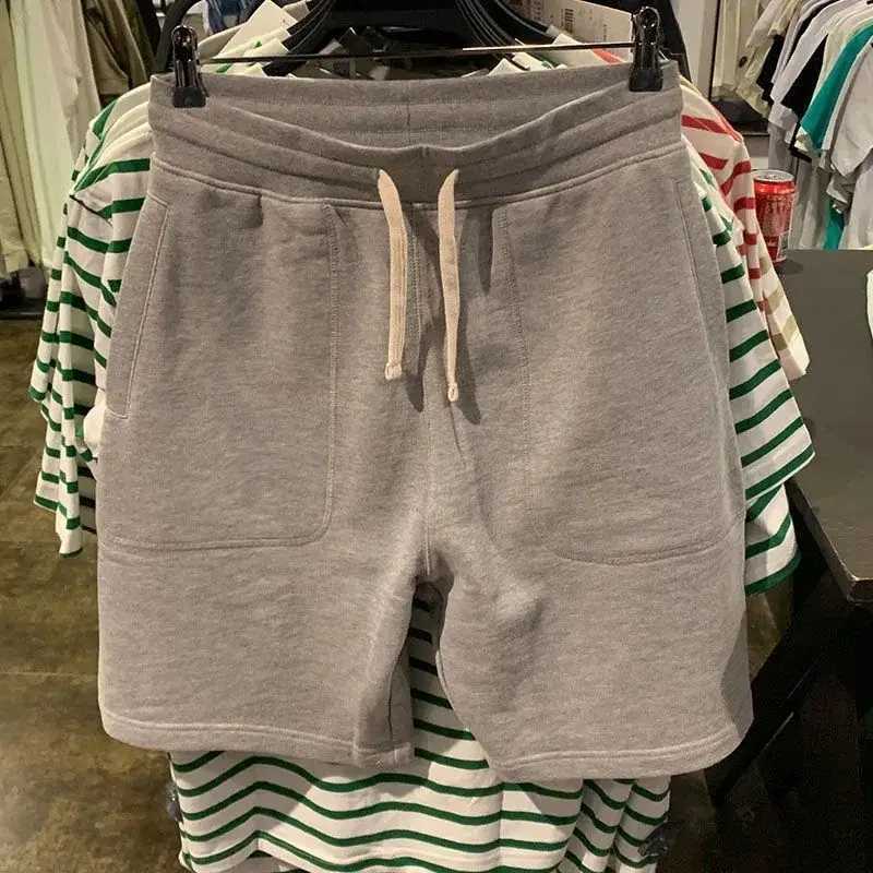 Summer Running Shorts for Men Casual Jogging Sport Short Pants Solid Color Drawstring Loose Dry Gym Sports Shorts Men Shorts W250718