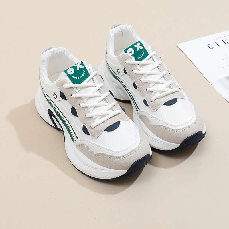 Women's Dad Sneakers 2024 New Autumn High-End Free shipping Versatile Thick-Soled White Soft Sole Non-Slip Travel Hiking Shoes