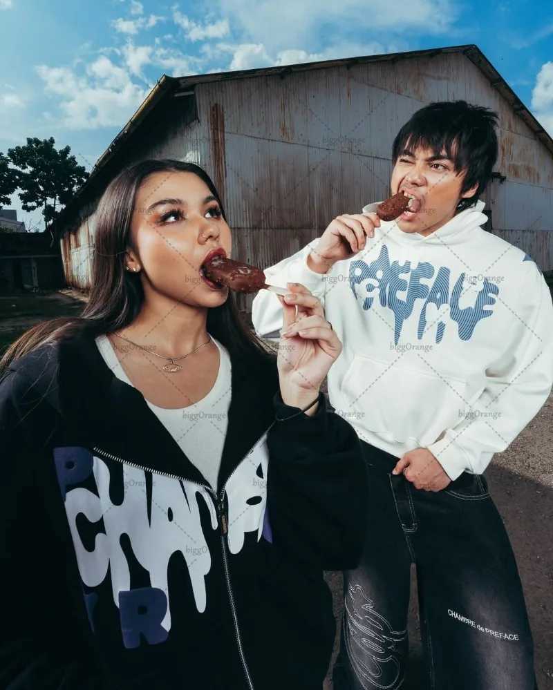 American New High Street Trendy Zipper Hoodie Men Letters Star Pullover Jacket Tops Womens Gothpunk Oversized Sweatshirt Men X250718