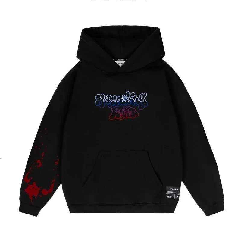 2K Kusia88 Hoodie Gradient Embroidery Splash-Ink Pattern Sweatshirt Men Dark Gothic Trend Unisex Oversized Pullover Streetwear X2507181