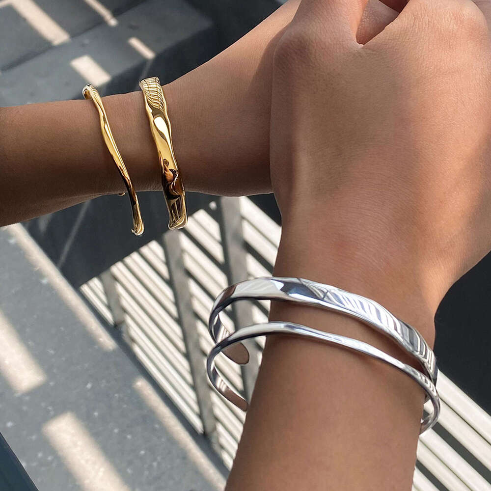 Jieding Titanium Non-Fading Bangle Stackable Hand Accessories Stainless Steel Jewelry Bracelet