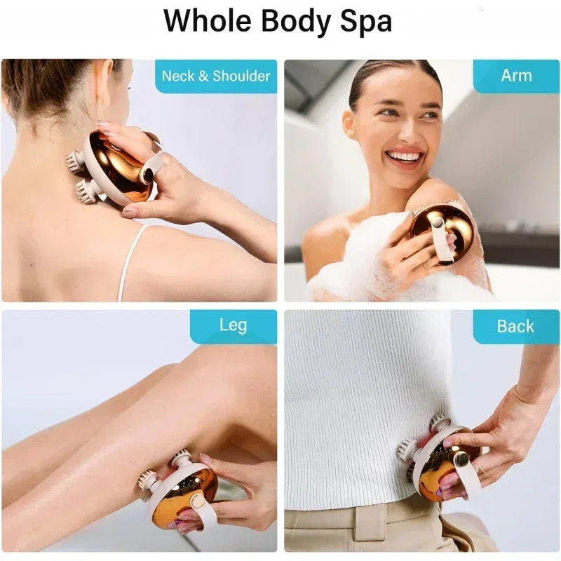 Scalp Massager Head Massager Scalp Stress Relax 5 in 1 Waterproof Handheld Kneading Hair Massage with 8 250716