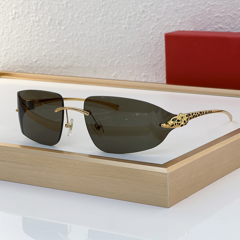 Designer Sunglasses For Women Men Frameless Eyewear CA0694 Luxury Sunglasses Outdoor Goggles UV400 Rimless Glasses With Box