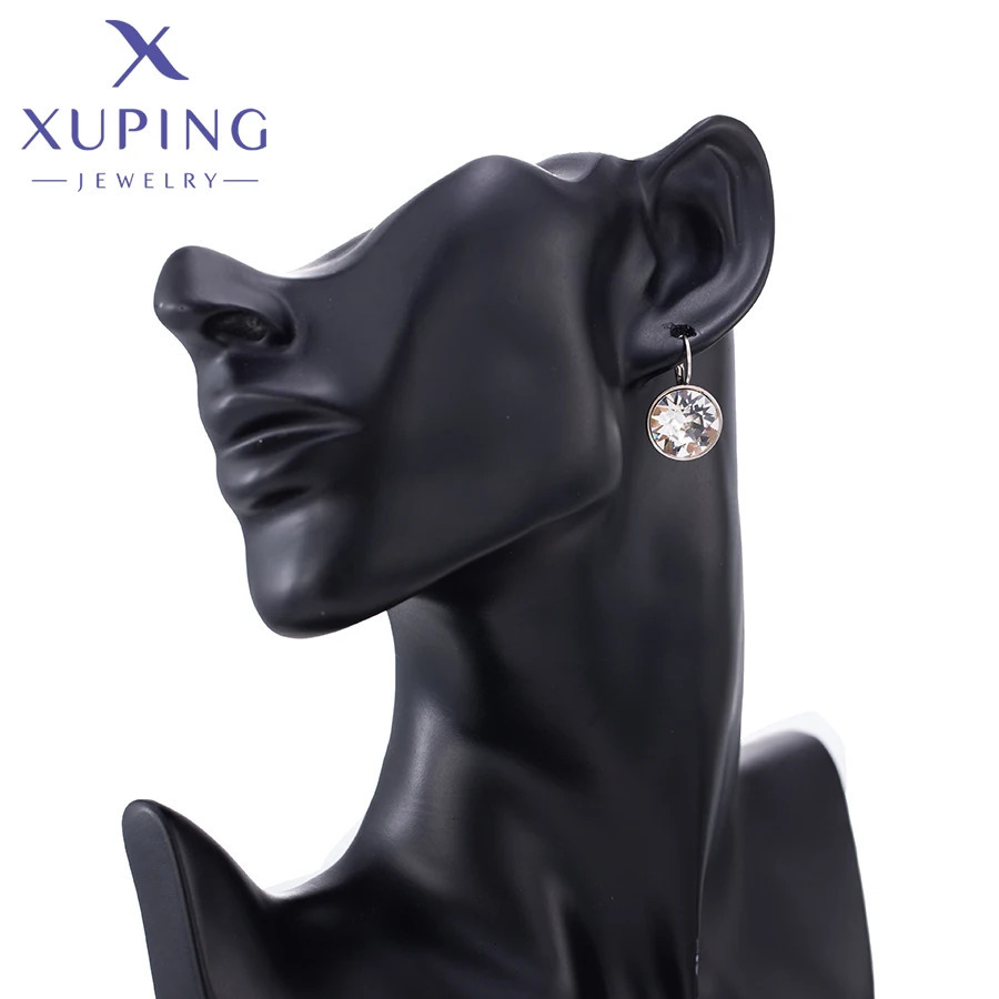 Xuping Jewelry Fashion Trendy Charms Platinum Color Crystal Earrings for Women Valentines Day Girl Birthday Gift A00615428 250716
