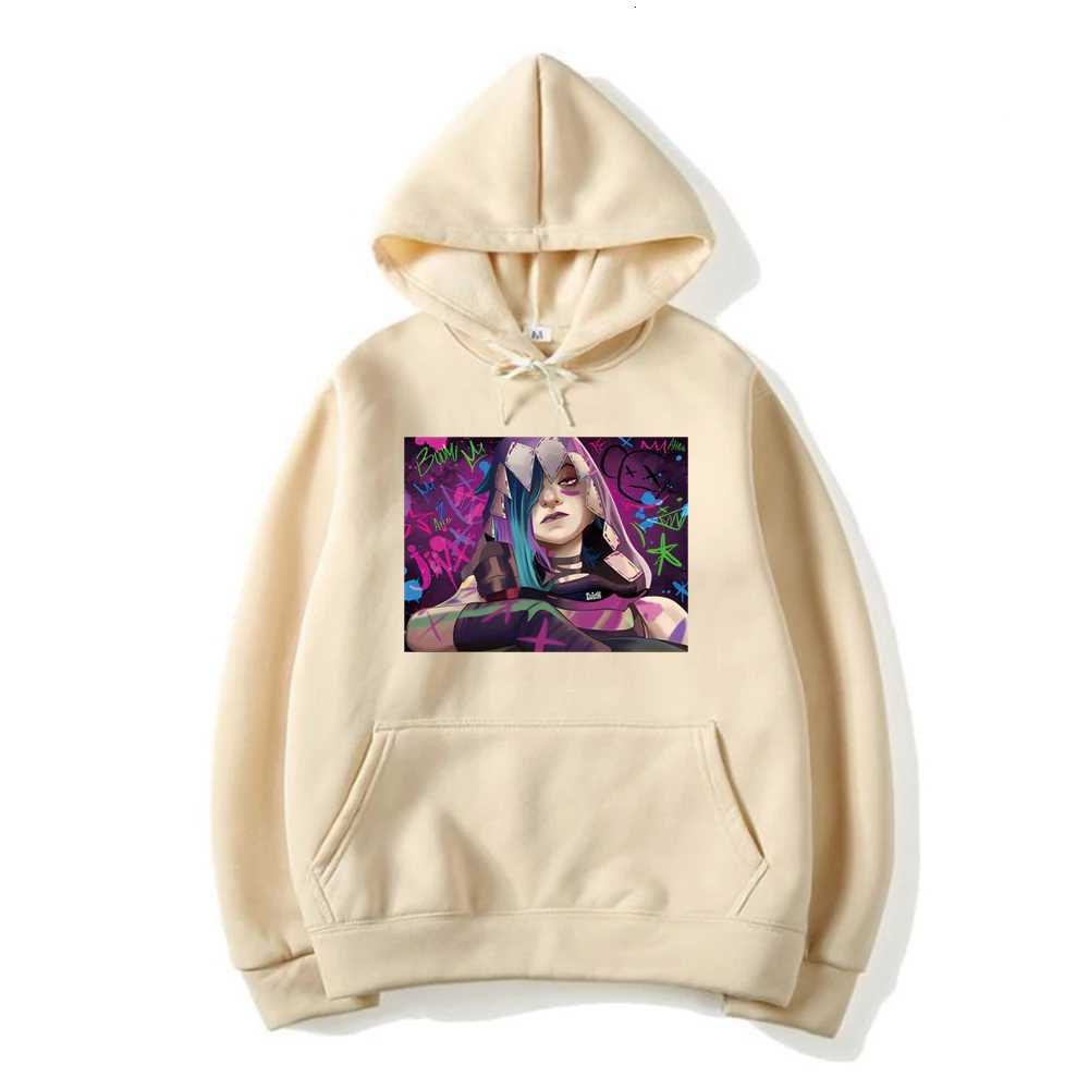 Gamer Hoodie Arcane Kaii Shirt Jinx Arcane Hooded Streetwear Sweatshirt Unisex Long Sve Pullover Gift for Friends XJ250717