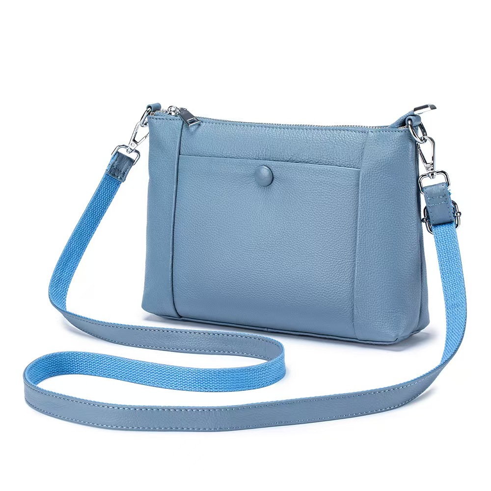 Zency Minimalist Women Purse 2025 Spring Shoulder Square Cross Over 100% Genuine Leather Small Phone Bag For Commuters Hotluxury bag tote bag