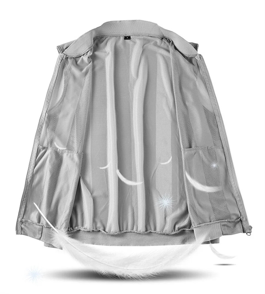 Summer Mens Mesh Fishing Vest Multi-pocket Outdoor Work Sleeveless Jacket Men Quick-drying Stripe Clothes Zipper Hiking Vest 250717