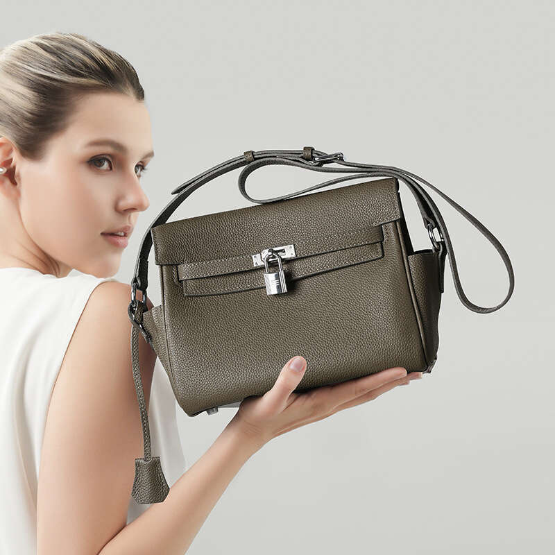 Luxury designer original Togolese leather messenger with large capacity and high quality hand slung portable shoulder bag.