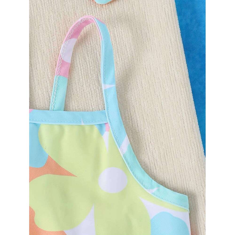 Summer Cute Baby One-Piece With 2-Piece Swimming Pool One-piece Swimsuit For Newborn Girls