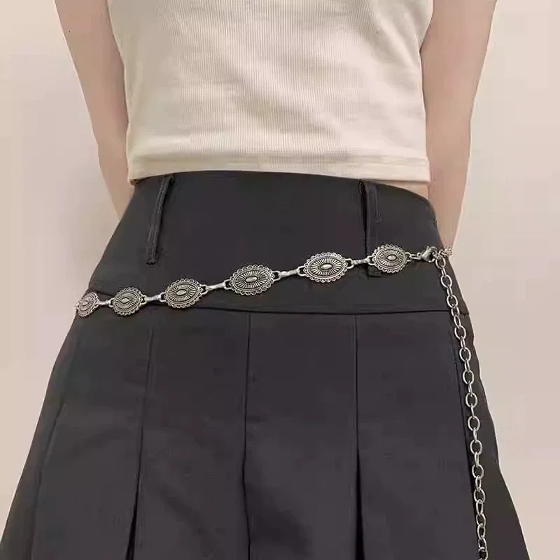 Retro Versatile Ethnic Style Metal Bohemian Waist Chain Belt For Women Fashion Sweater Chain Waist Seal Body Decor Accessories 250715