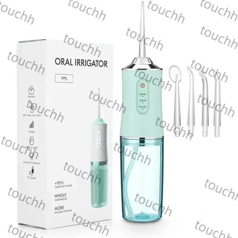 Oral Irrigator Portable Dental Water Flosser USB Rechargeable Water Jet Floss Tooth Pick 4 Jet Tips 220ml 3 Modes IPX7 1400rpm H250718