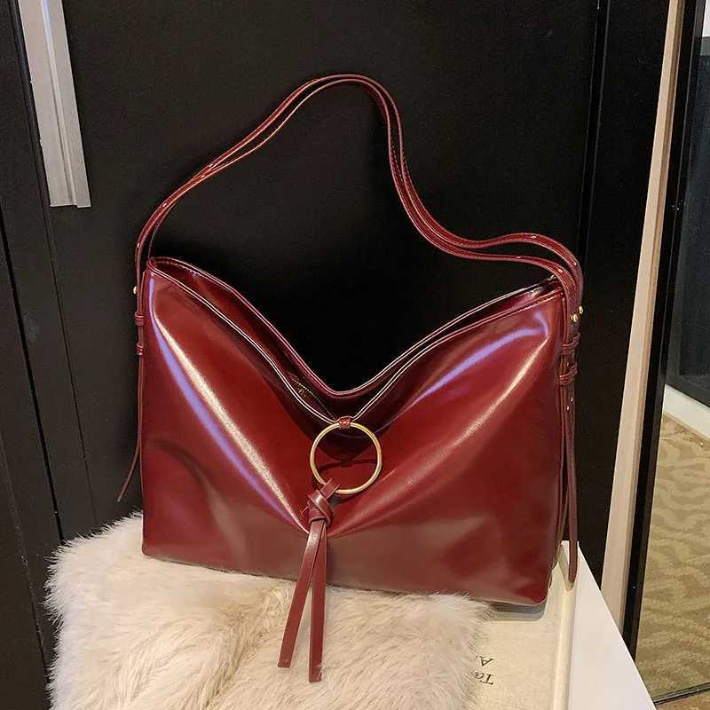 PU Leather Hobo Underarm Bags Trendy Top Handle Sahel Slouchy Shoulder Purse Top Handle Bag Large Work Bags for Women Y250718