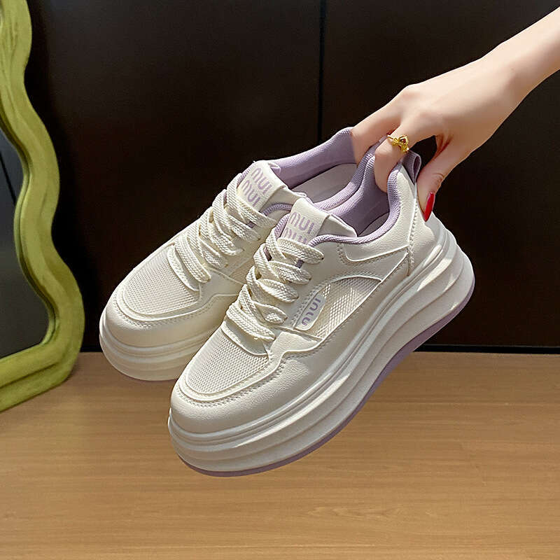 2025 Spring White Sneakers for Women Korean Style Ins Free shipping Women's Student Thick Sole Small Size Casual Sports Board Shoes HB803-1