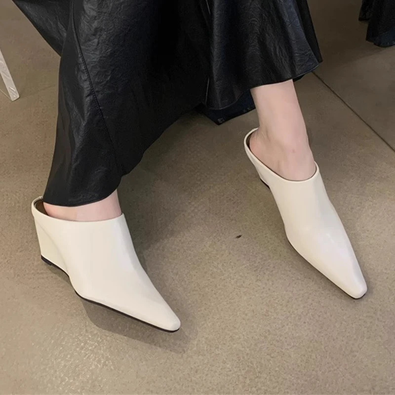 Women High Heels Platform Sandals Wedges Slippers Pointed Toe Shoes Summer er 2025 Sexy Slingback Flip Flops Slides Mujer 250717