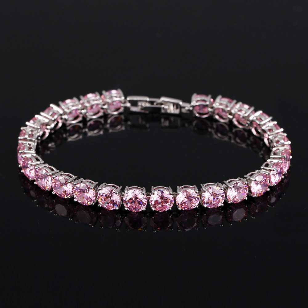Link Bracelets Arrival Mystic Black Opal Round-cut Classic Gemstone Tennis