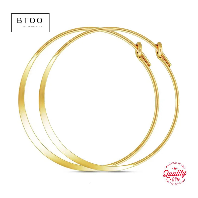 14K Gold Filled Flattened Wire Hoop Earrings Gold Jewelry Gold Hoop Earrings Brincos Pendientes Oorbellen Boho Women Earrings 250716