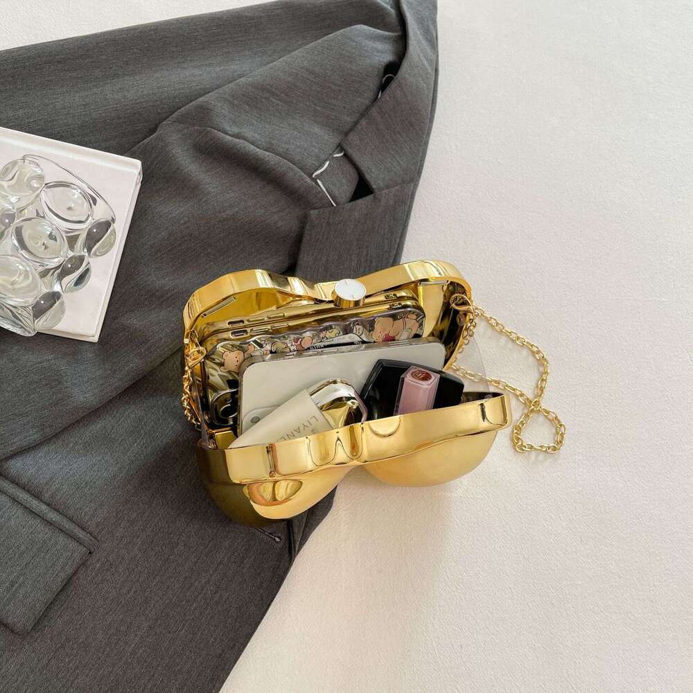 Acrylic Women, Chest-Shaped High-End Box Fashionable Clutch Evening Bag, Single Shoulder Crossbody Bag for Women