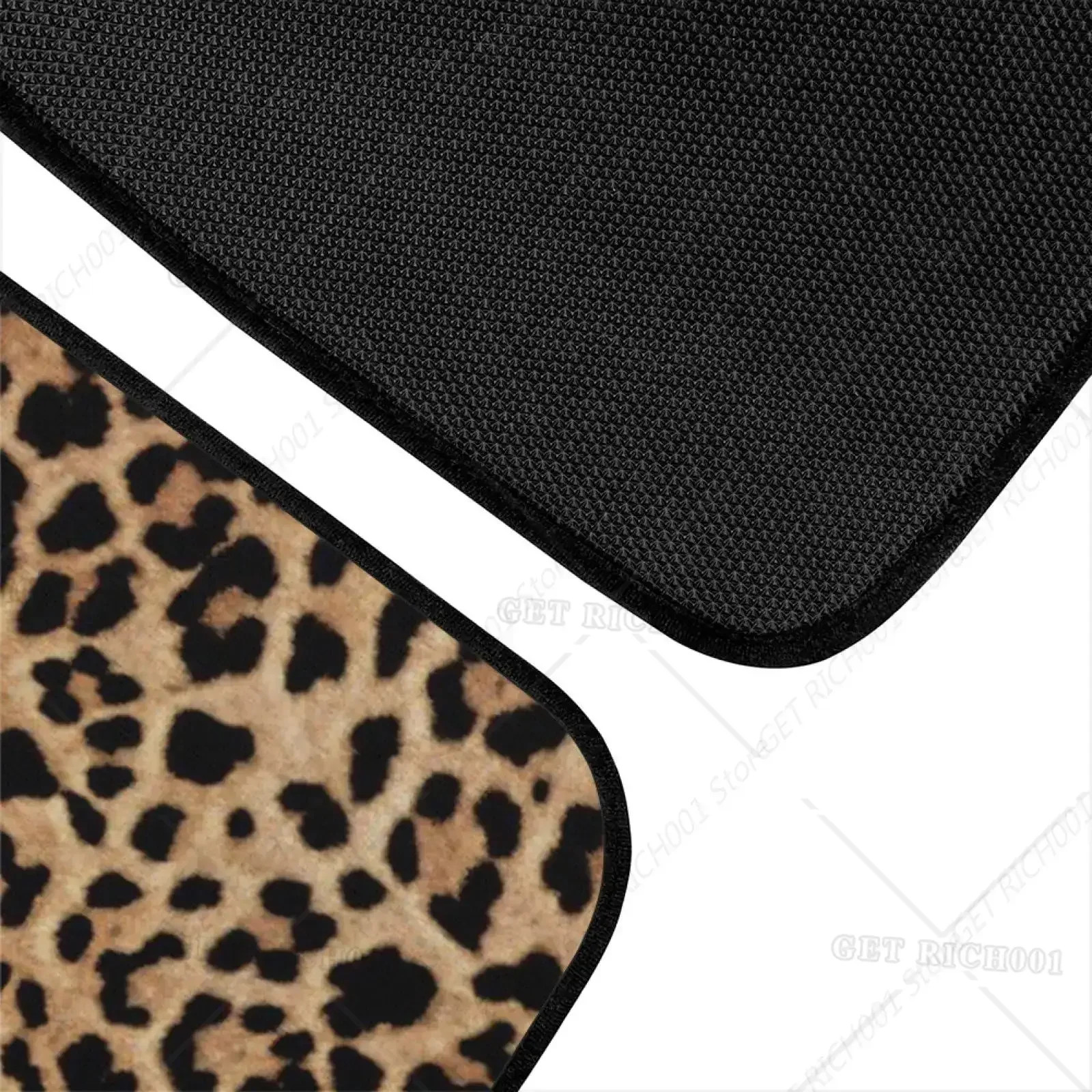 Leopard Car Auto Floor Mats Women Men 4-Piece Full Set All Weather Universal Front Rear Automotive Floor Mat Fit for SUV 250715