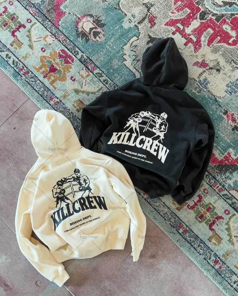 American Street Hip-hop Retro Harajuku Y2K Casual Loose Hoodie Men Letter Design Punk Rock Fashion Cotton Oversized Top Women X250718