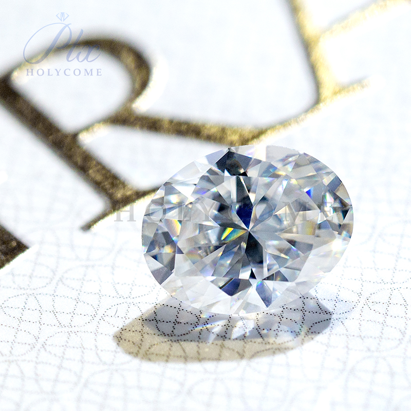 Moissanite Gemstone Oval Cut Brilliant Cut D Color VVS1 Lab Synthetic Created Heat Diamond for DIY Jewelry Making Materials with GRA Report