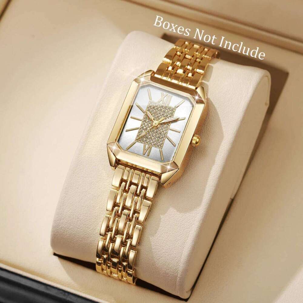 free shipping Fashion Rectangle Women Quartz Watch Ladies Stainless Steel Strap Wristwatches Reloj Mujer Girls Clock Gift (Without B
