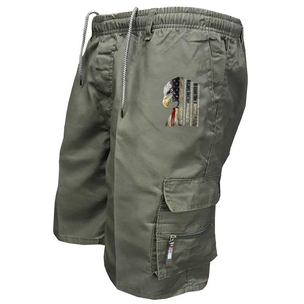 Mens Elastic Waist Cargo Work Shorts Men Outdoor Leggings Leisure Harajuku Street Style Jogging Shorts Loose Work Casual Shorts W250718