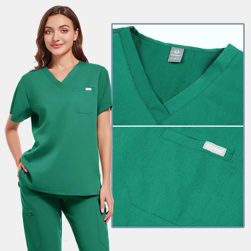 Multicolor Unisex Short Sleeved Pharmacy Nurse Uniform Hospital Doctor Workwear Oral Dental Surgery Uniforms Medical Scrubs Sets Z250718