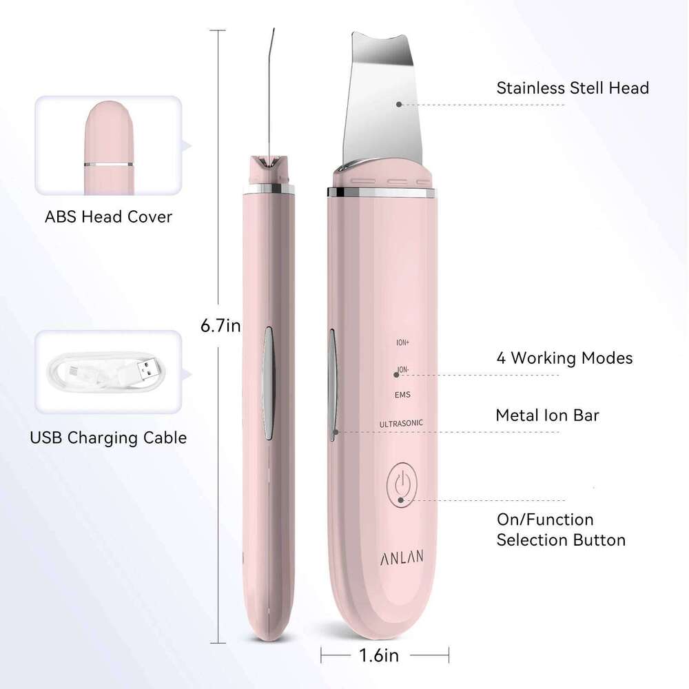 ANLAN Scrubber Deep Cleaning Peeling Shovel Limpiador Facial Skin Care Face Lifting hine Ultrasonic Cleaner