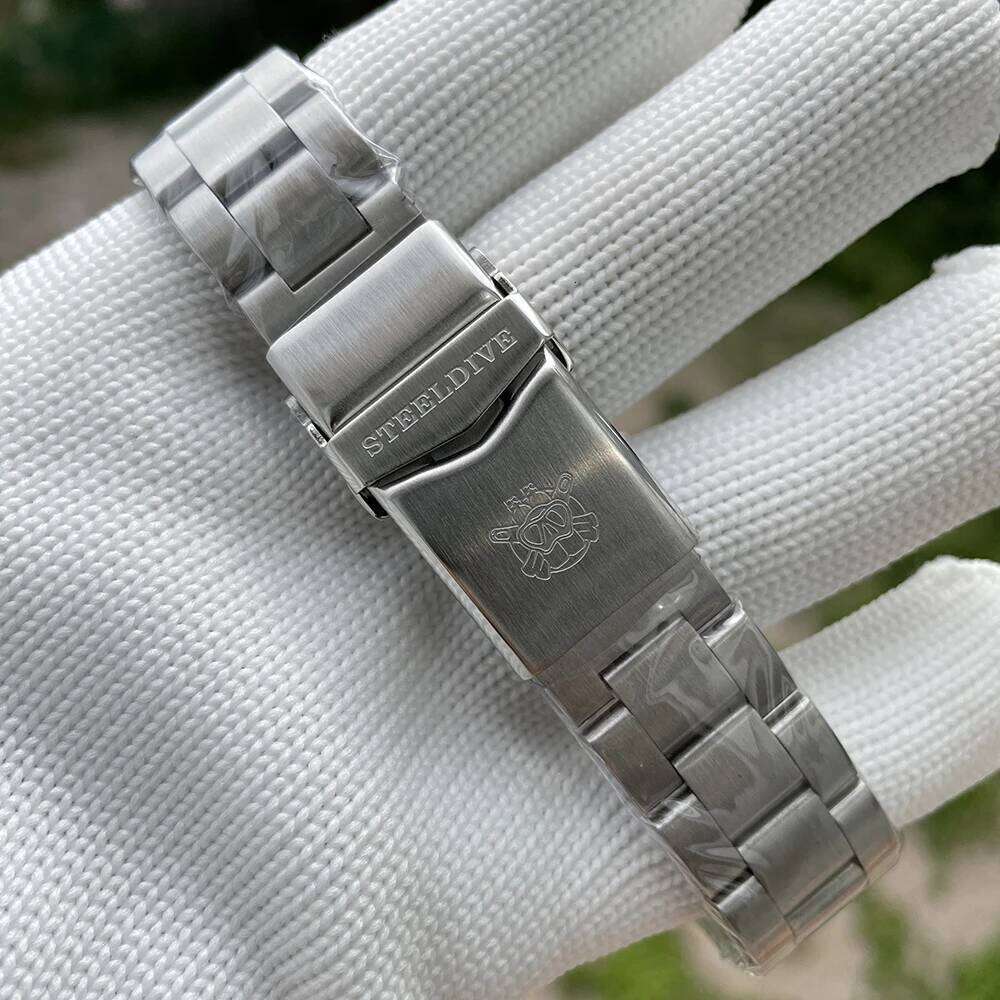 SD1953 STEELDIVE Brand Ceramic Bezel 41mm Steeldive 30ATM Water Resistant NH35 Automatic Mens Dive Watch Reloj with Milled Clasp free shipping
