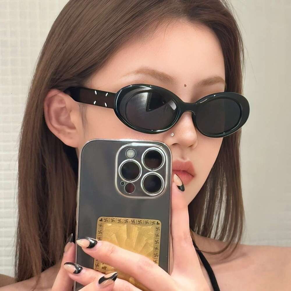 DHsunglasses Maison Margiela Inspired Cat-Eye Sunglasses - UV400 Protection Fashion Oval Frame Unisex Sun Glasses (Model 9097)