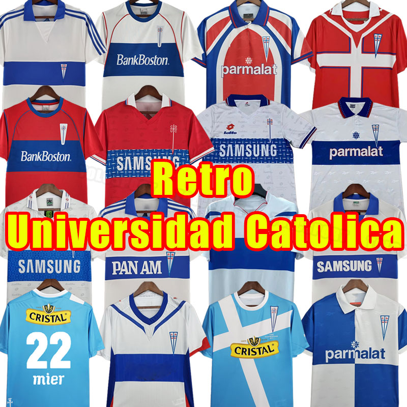 Universidad Catolica Retro Soccer Jerseys F. GUTIERREZ MIER MIROSEVIC MENESES 08 09 1984 1987 1988 1993 1996 1998 2002 2010 2011 2012 Home Away Football Shirt