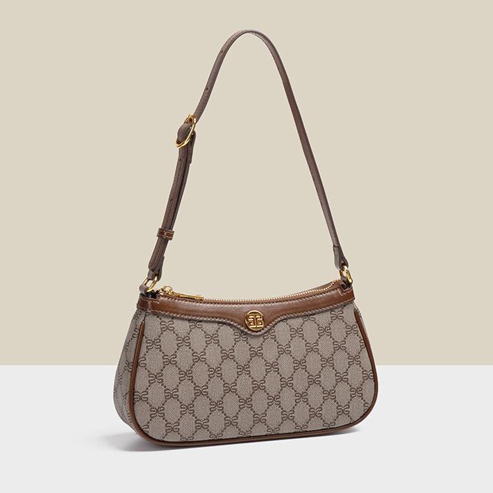 2025 Designer Shoulder High Quality Women's handbag Purse Leather Metal badge Letter print Crossbody Black Classic Underarm Bag Hobo bag